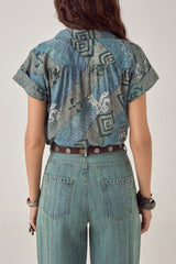 MAISON HOTEL CAMISA ESTAMPADA SHIKOKU AYAKO
