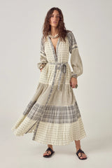 MAISON HOTEL VESTIDO LARGO PATCHWORK ALBA