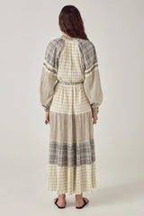 MAISON HOTEL VESTIDO LARGO PATCHWORK ALBA