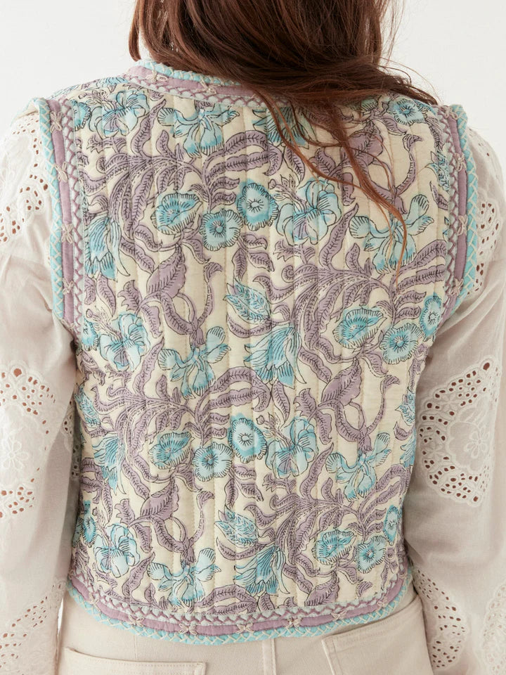 MAISON HOTEL CHALECO ESTAMPADO KARINA PURPLE PARADISE