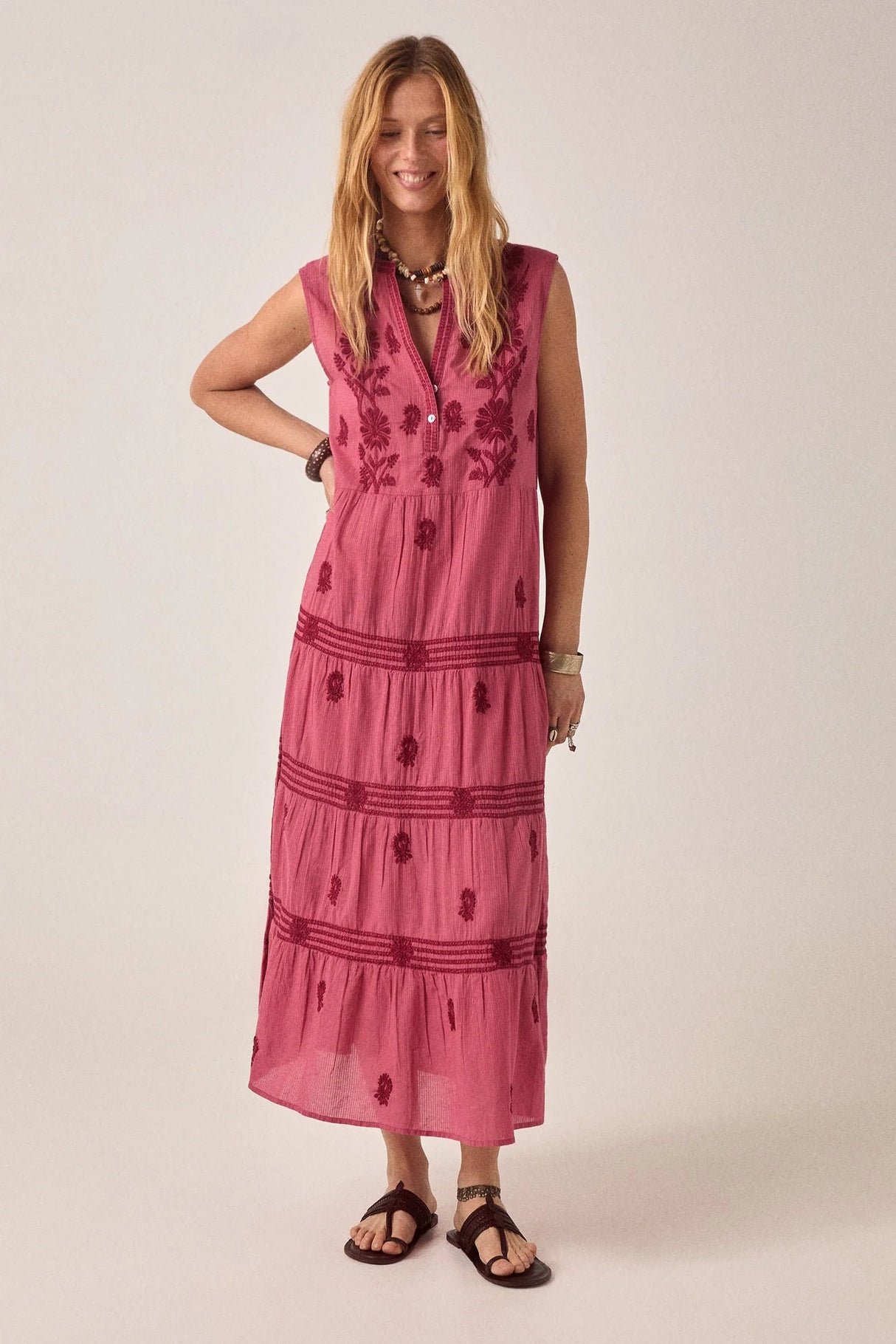 MAISON HOTEL VESTIDO SIN MANGAS FRAMBUESA LILI