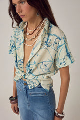 MAISON HOTEL CAMISA M/CORTA ESTAMPADA KENZO OKINAWA