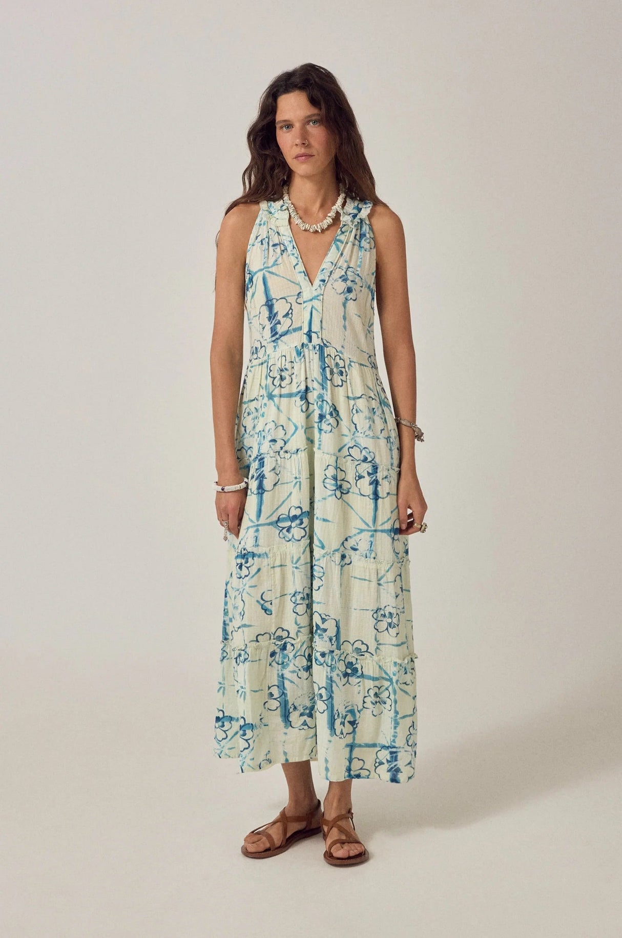 MAISON HOTEL VESTIDO SIN MANGAS ESTAMPADO ASAMI