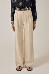MAISON HOTEL PANTALON DE LINO ARENA MARINA LONG
