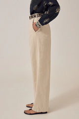 MAISON HOTEL PANTALON DE LINO ARENA MARINA LONG