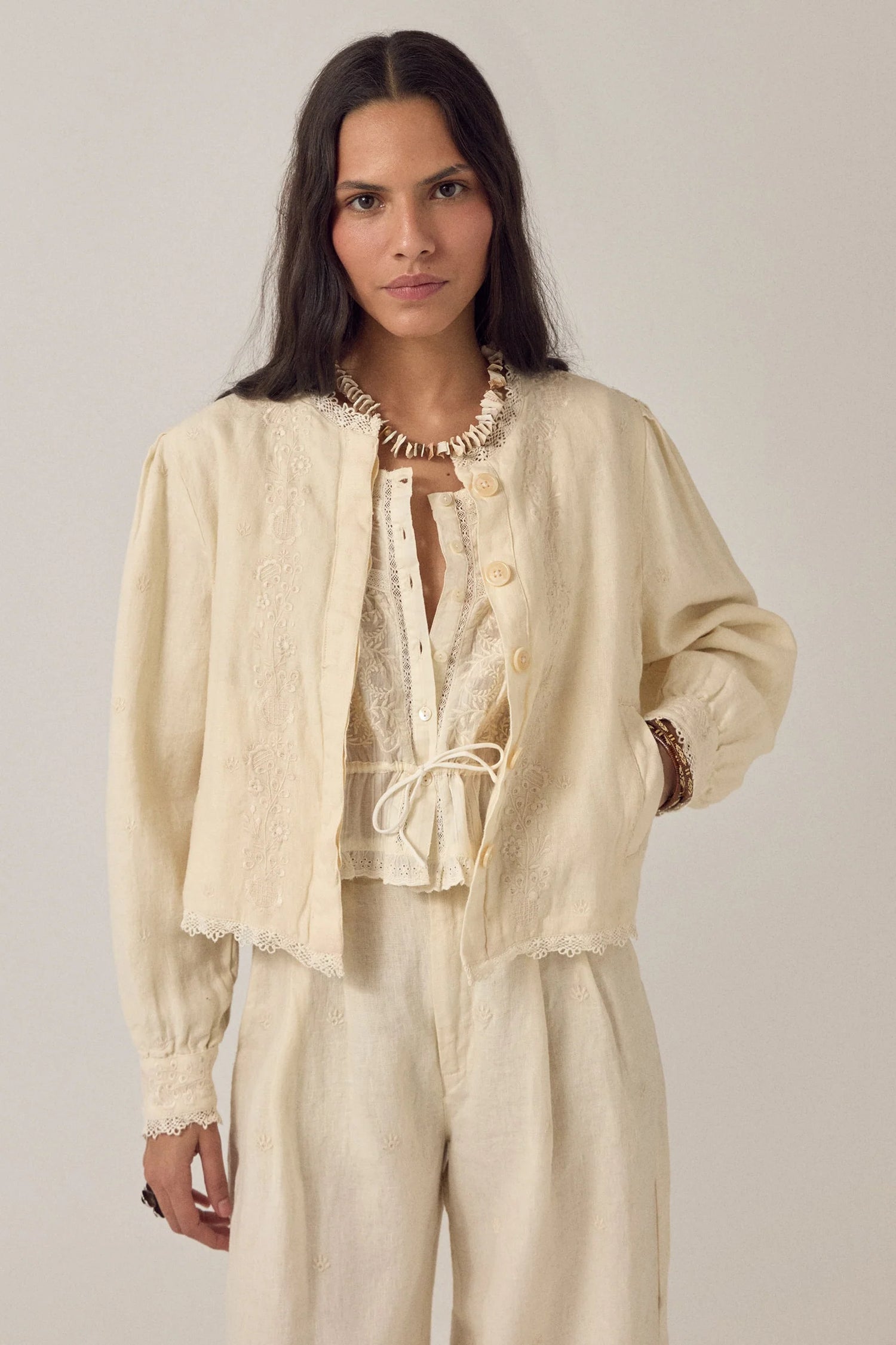 MAISON HOTEL CHAQUETA LIGERA LINO SOLSTICE OTELO