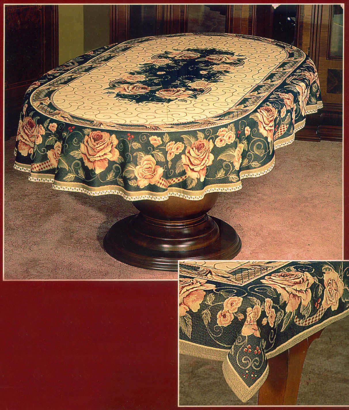 Mantel Estocolmo con motivos florales.140X300 - Dendago