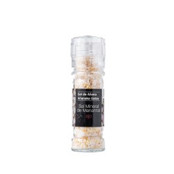 Molinillo de Sal Mineral de manantial con ajo 75 gr (Sal de Añana) 2