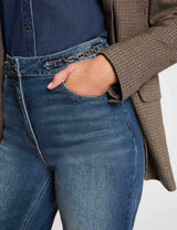 Vaquero ancho de tiro alto denim stone Morgan