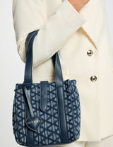 Bolso shopper acolchado denim stone mujer