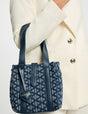 Bolso shopper acolchado denim stone mujer