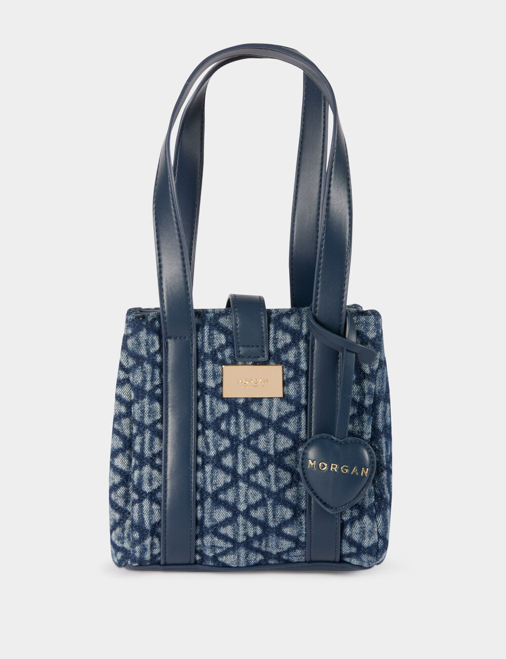 Bolso shopper acolchado denim stone mujer
