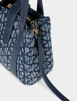 Bolso shopper acolchado denim stone mujer