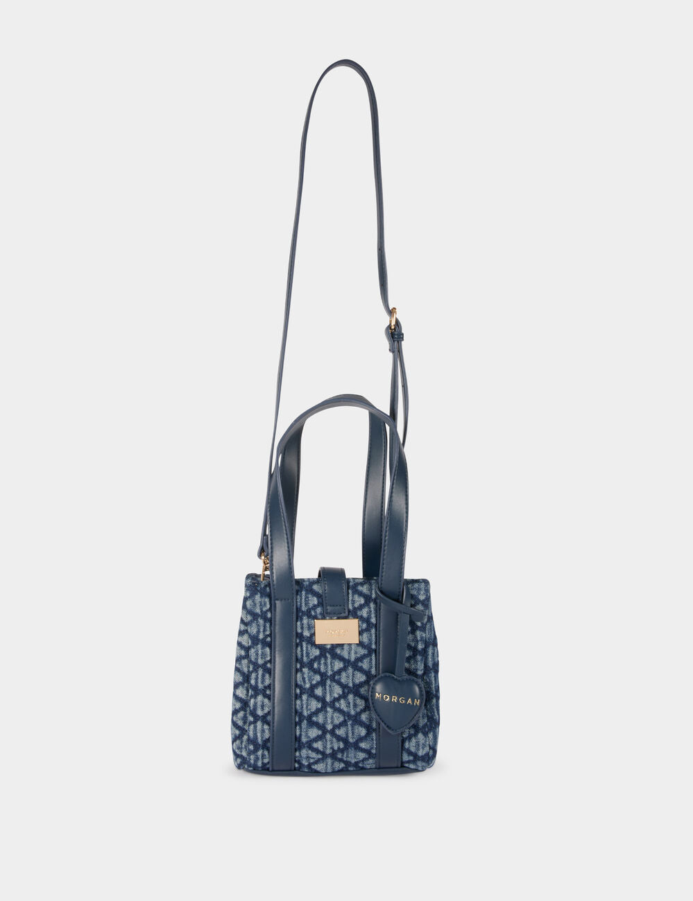 Bolso shopper acolchado denim stone mujer