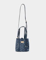 Bolso shopper acolchado denim stone mujer