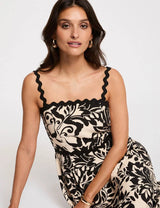 Vestido Midi con escote cuadrado Morgan
