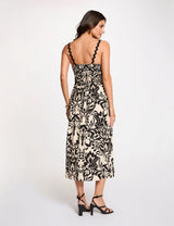 Vestido Midi con  escote cuadrado Morgan
