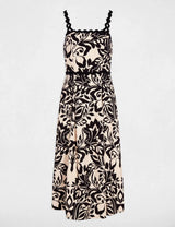 Vestido Midi con  escote cuadrado Morgan