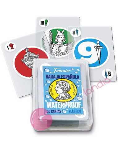 Naipe Espanol 50 Cartas de Plástico Waterproof - Fournier - Dendago
