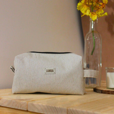 Neceser mediano - Lino jaspeado - Dendago