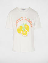 Camiseta estampada cuello redondo blanco Morgan