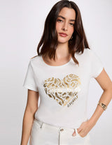 Camiseta de manga corta blanco Morgan