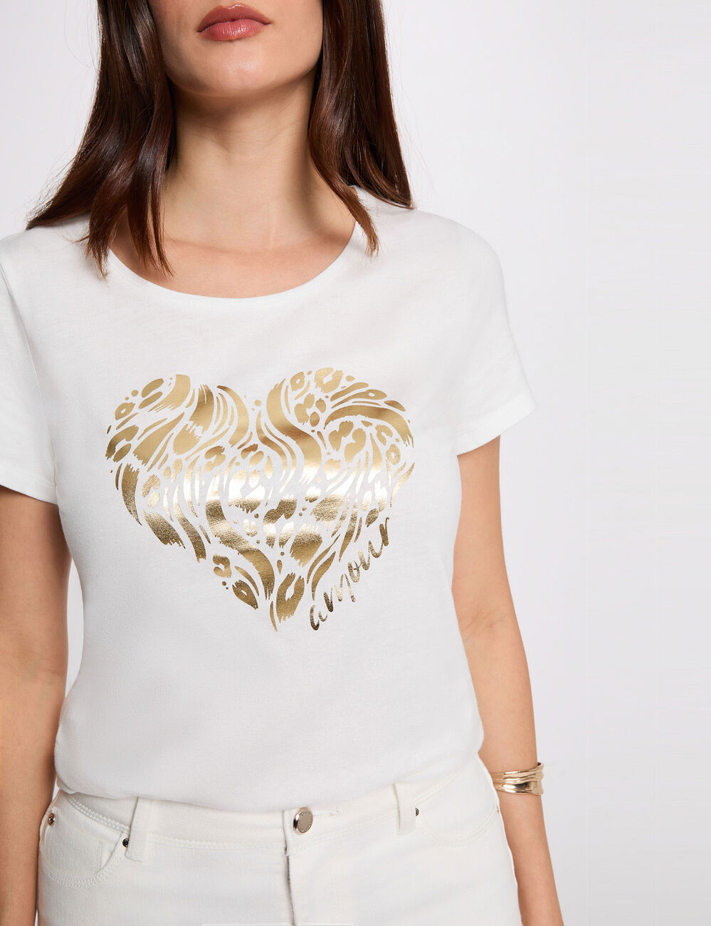 Camiseta de manga corta blanco
