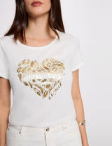 Camiseta de manga corta blanco