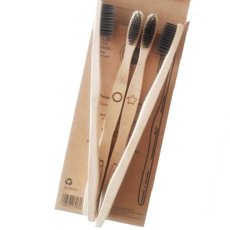 Pack 4 Cepillos de dientes carbón activo - Dendago