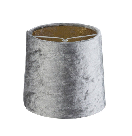 PANTALLA PINZA TERCIOPELO PLATA - Dendago