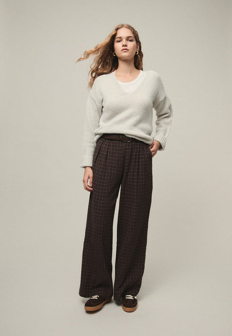 PANTALON CUADROS CHOCOLATE 1