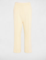 Pantalón recto de tiro alto amarillo pastel Morgan