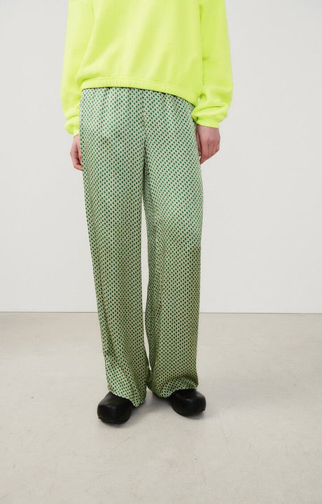 PANTALON ESTAMPADO VERDE AMERICAN VINTAGE - Dendago
