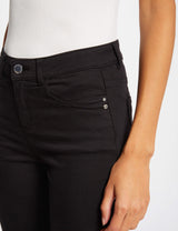Pantalón slim talle estándar negro Morgan