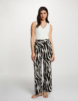 Pantalon fluido estampado multicolor Morgan