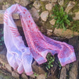 Pañuelo de viscosa en tonos rojos 77 x 180 cm - Dendago