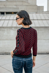 Jersey de rayas con cintura elástica Pao Stripes black Freeman T.Porter