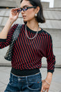 Jersey de rayas con cintura elástica Pao Stripes black Freeman T.Porter
