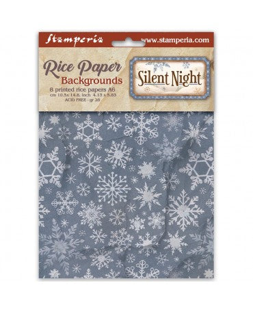 Papel arroz Stamperia A6 (8UD) Backgrounds Silent Night 1