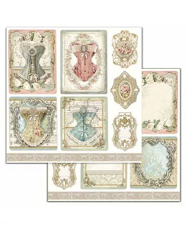 PAPEL SCRAP 30.5X30.5 PRINCESS CORSETS 1