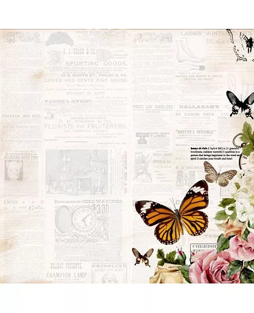 PAPEL SCRAP 30x30 Kaisercraft NOSTALGIA 2