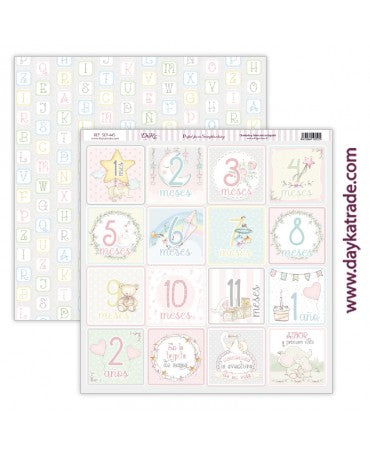 PAPEL SCRAP Dayka bebé niña "Ha nacido una estrella" 1