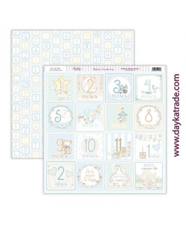 PAPEL SCRAP Dayka bebé niño "Ha nacido una estrella" 1