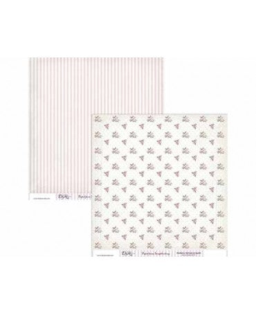 PAPEL SCRAP Dayka Rayas rosas y flores 1