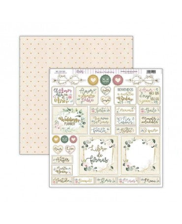 PAPEL SCRAP Dayka Recién casados etiquetas 1