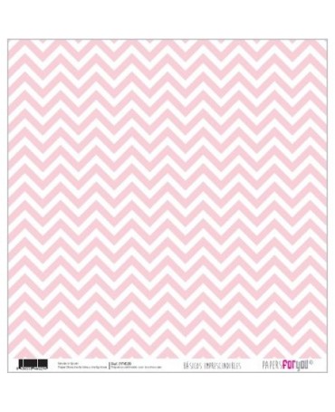 PAPEL SCRAP ESTRELLAS - RAYAS ZIG ZAG Rosa Bebé 2