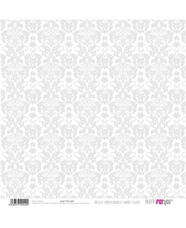 PAPEL SCRAP DAMASCO - RAYAS DIAGONAL Gris 1