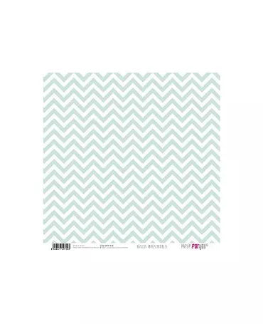 PAPEL SCRAP ESTRELLAS - RAYAS ZIG ZAG Verde Suave 2