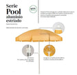 Parasol de aluminio estriado 2x2 - Dendago