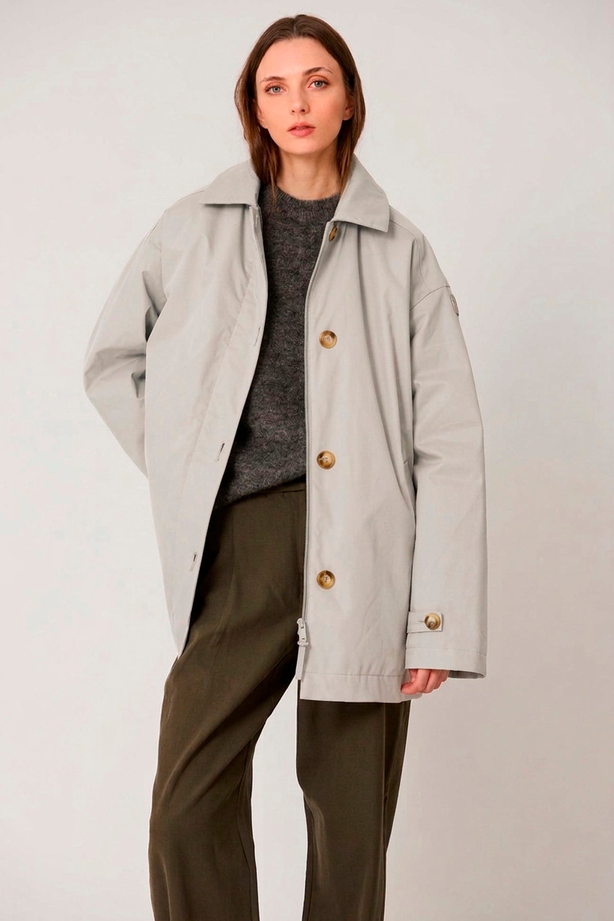 TANTÄ RAINWEAR CHAQUETA ALGODON IMPERMEABLEABBY STONE GHIACCIO